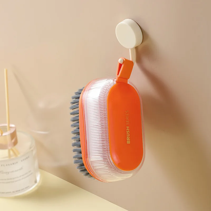 Household Cleaning Brush for Clothes Shoes and Kitchen Crevices Soft Bristled Double-sided Brush for Strong Stain Removal 욕실청소