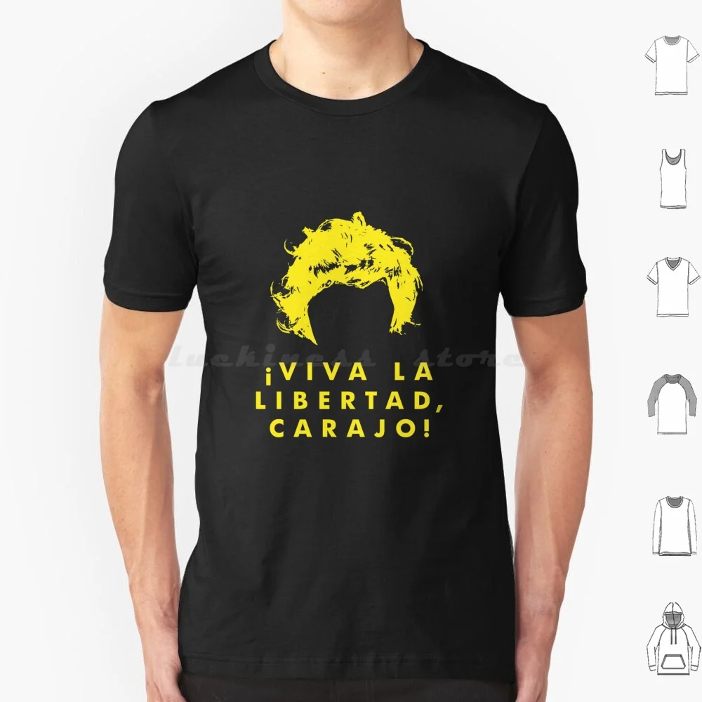 Viva Libertad Yellow Milei T Shirt Cotton Men Women Diy Print Milei Live Damn Innisfree Javier Javier Milei Liberal Libertarian