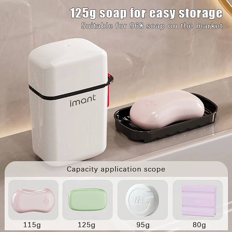 Travel Portable Soap Box With Lid Sealed Leak Proof Drainable Soap Case Storage Dishes Bathroom Drain Tray For Outdoor Container