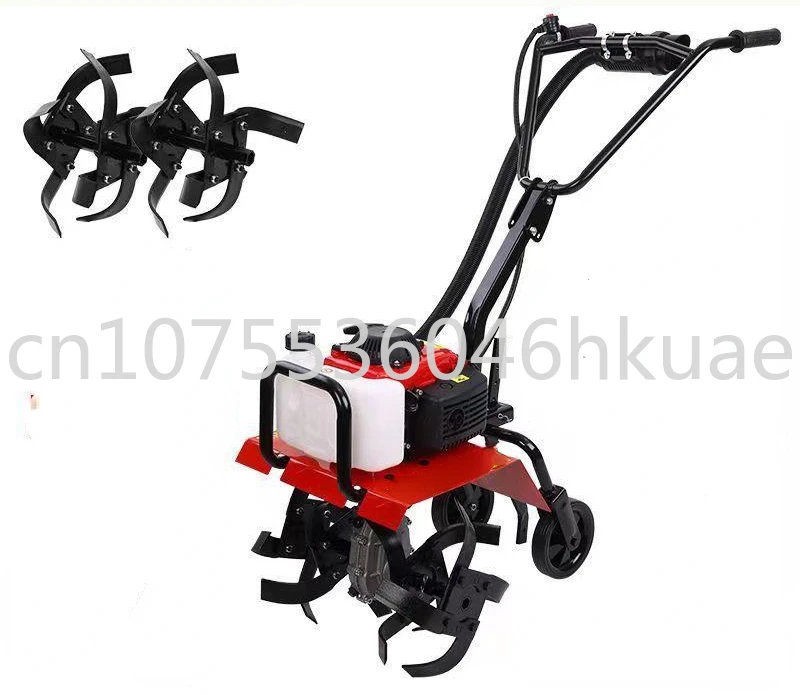 

Micro Tiller, Small Gasoline Four Stroke Loosening Soil, Paddy Field Weeding, and Trenching Machine for Plowing