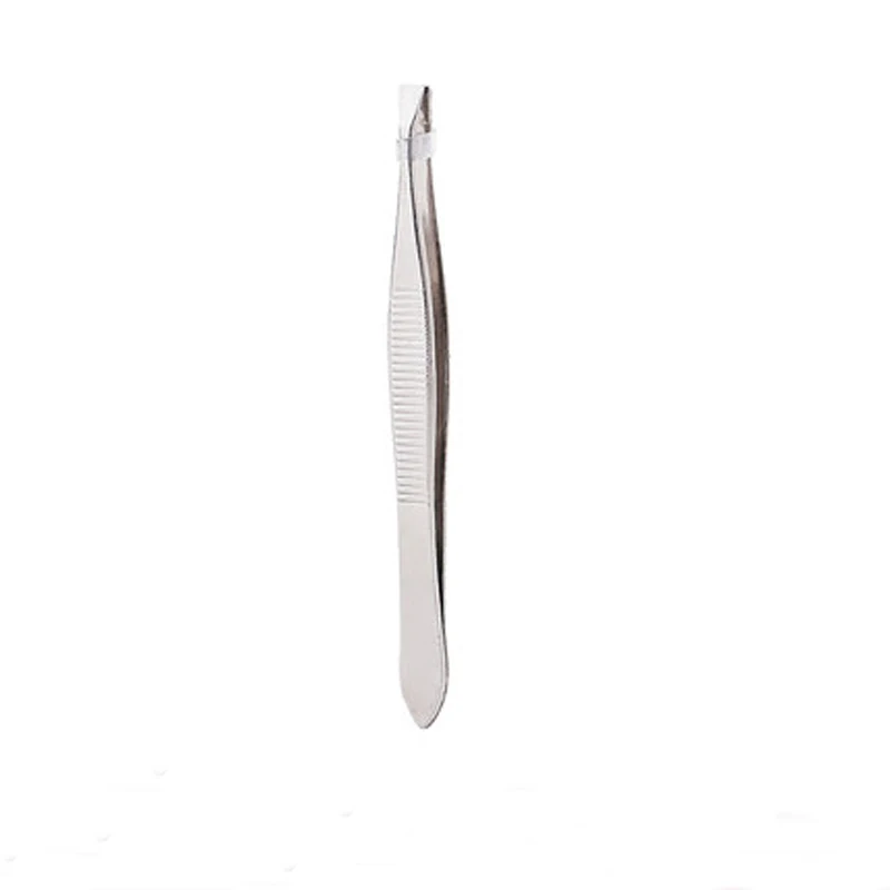 Eye instrument square head round head eyelash tweezers 9cm tweezers eyebrow clip eyebrow clip pull out eyelash knot tweezers