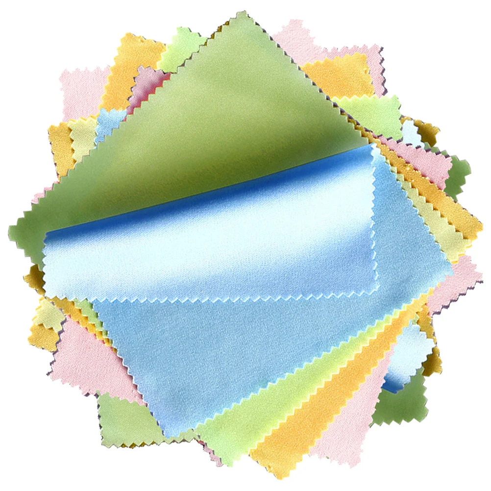 

100Pcs Small Eyeglass Cleaning Cloth Polishing Cloths for Screen Lens Camera Use Eyeglass Cloth for Cleaning