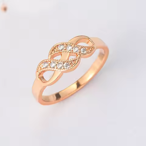 ZHOUYANG Ring For Women Simple Style Wave Shape Austrian Crystals Rose Gold Color &amp; Silver Color Fashion Jewelry ZYR334 ZYR226