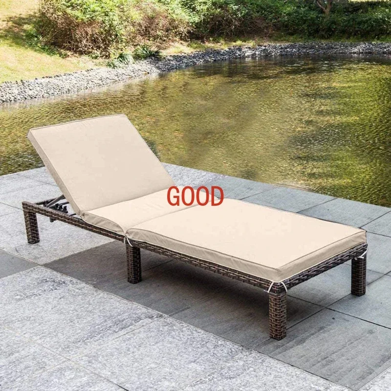 Outdoor Modern Sun Rattan Loungers for Swing pool side of   Beach folding luxury wicker  bed  chair