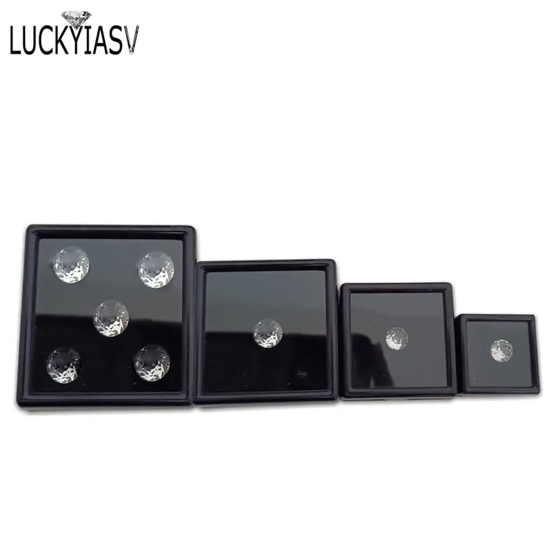 10Pcs Gemstone Diamond Display Storage Box Square Soft Sponge Gems Beads Pendante Earring Organizer Package Gift Box Showcase