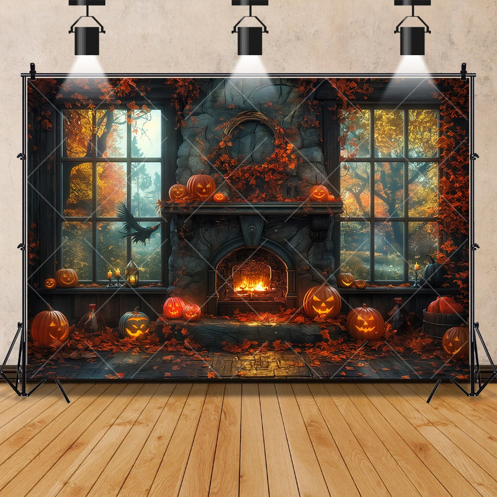 halloween Evil Moon Black Magic Potion Witch Kids Aldults Family Party Room Banner Backdrop Custom Decor Photo Studio Background