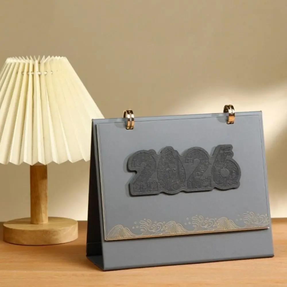 

Eco-Friendly Thick Paper 2026 Desktop Calendar Daily Schedule Memo Book Table Planner To Do List Standing Flip Calendar for Home