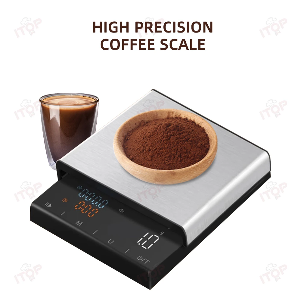 STLF JW 3kg/0.1g High Precise Digital Drip Electronic Kitchen Scale Smart Rechargeable Coffee Weighing Scale With Timer