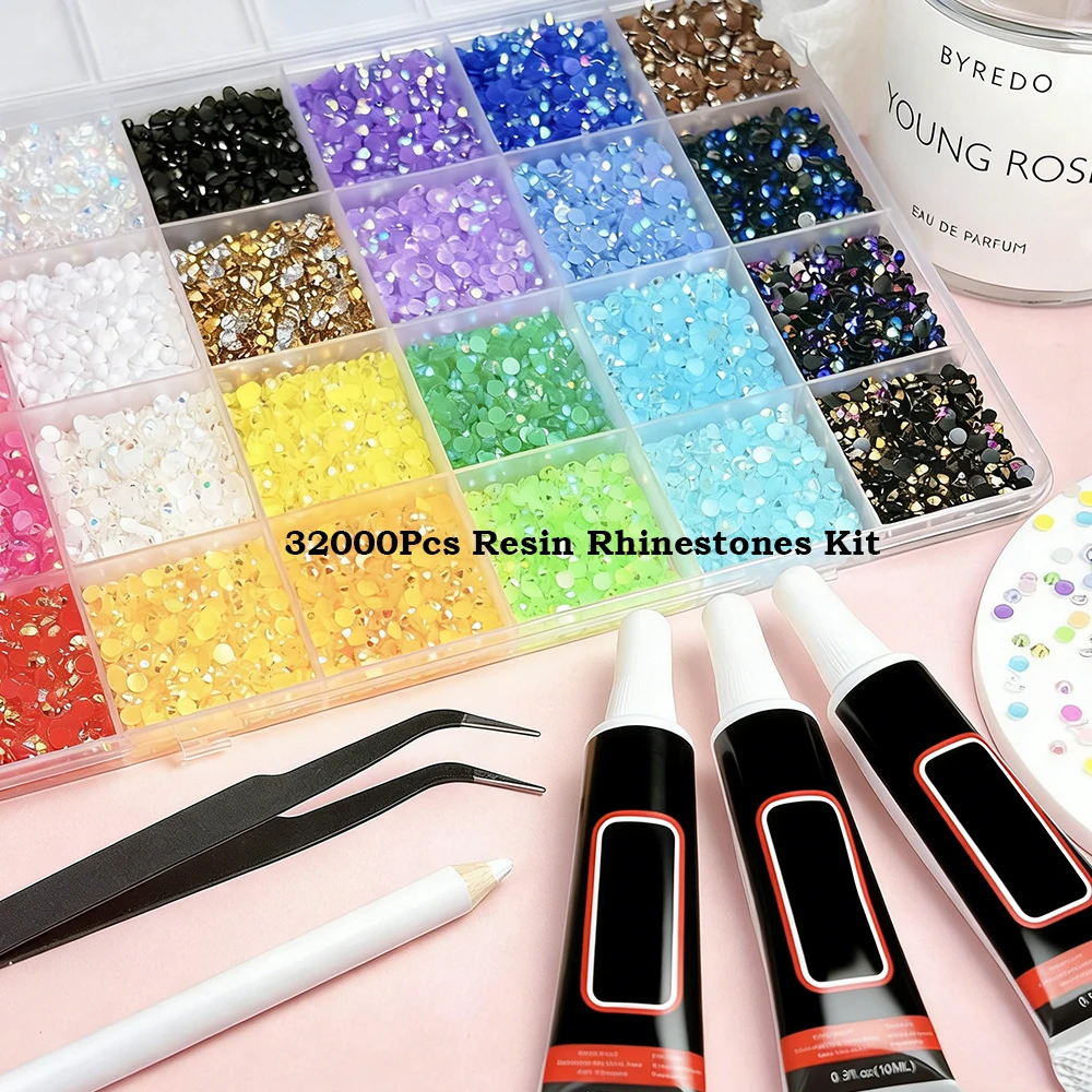 32000Pcs Resin Rhinestones Bed - Resin Craft Supplies recension och pris