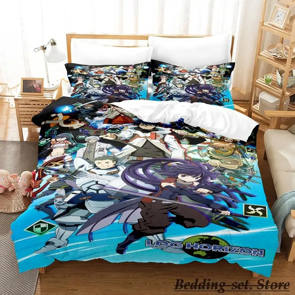 

Log Horizon Bedding Set Single Twin Full Queen King Size Bed Set Aldult Kid Bedroom Duvetcover Sets Anime parure de lit Bed