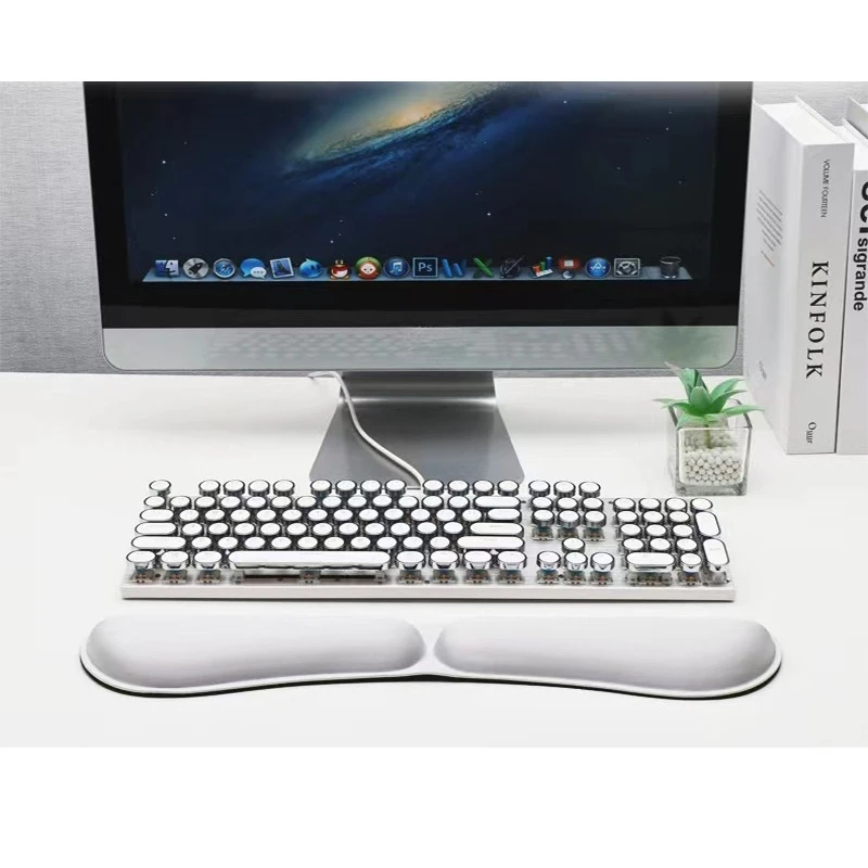 Foam Wrist Rest Mouse Pad Keyboard Pad Set 5-in-1 Office Gaming Ergonomic Non-Slip Desk Mat