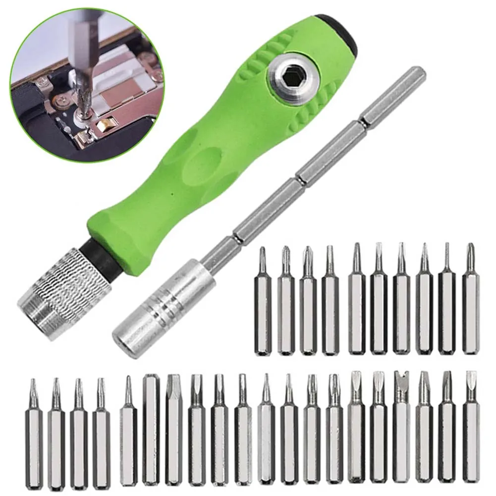 Screwdriver Screw Driver Set Repair Screwdriver Bits Torx Ratchet Magnetic Non-slip 32 In 1 32pcs Dismountable