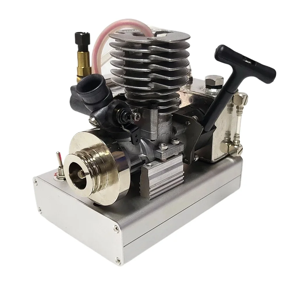 Level 15 Engine Model DIY Modified Version Hand Pull Start Metal Engine 12V  Suitable for RC Car Model Ship Model Toys