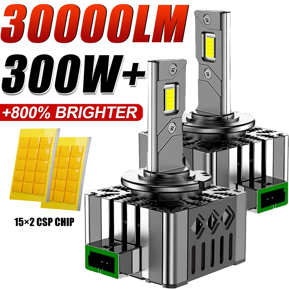 

D1S D3S Светодиодные фары Canbus No Error 300000LM 300W Power Auto Lamp 30PCS 9570 CSP HID D1R D3R 1:1 Ксеноновая лампа 12 В 24 В
