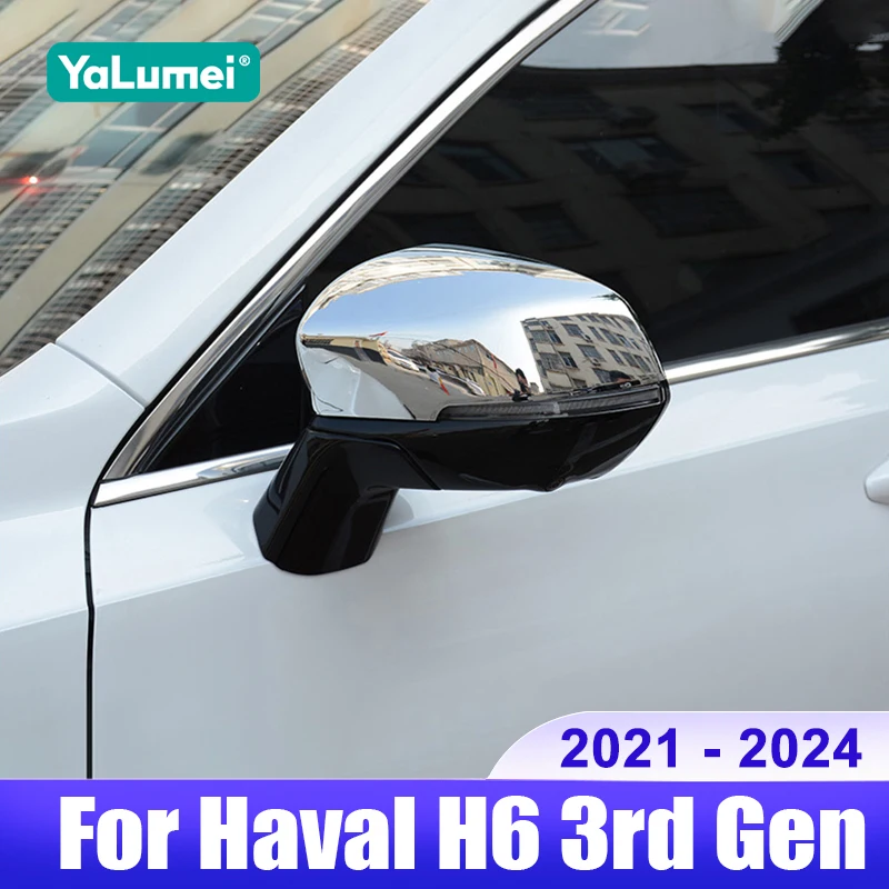 

For Haval H6 3rd Gen 2021 2022 2023 2024 Car Side Rearview Mirror Cap Cover Shell Trim Accessories