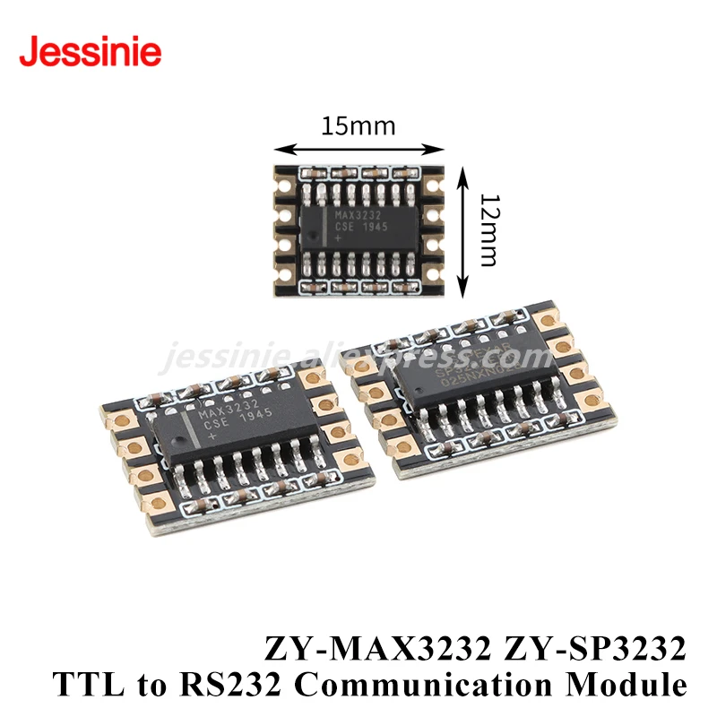 10pcs/1pc ZY-MAX3232 ZY-SP3232 TTL to RS232 Communication Microcontroller Level Conversion Module for Serial Port Conversion