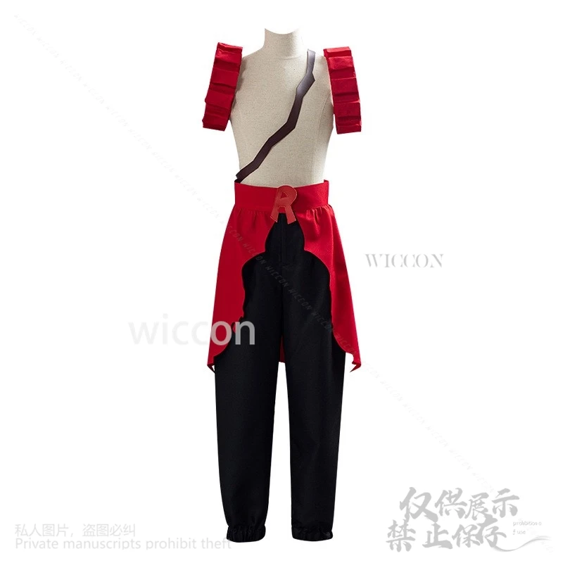 Anime Kirishima Eijiro My Heroo Cosplay Academiaa Parrucca rossa Uniforme da battaglia Pantaloni Puntelli per la festa di Natale di Halloween Personalizzato