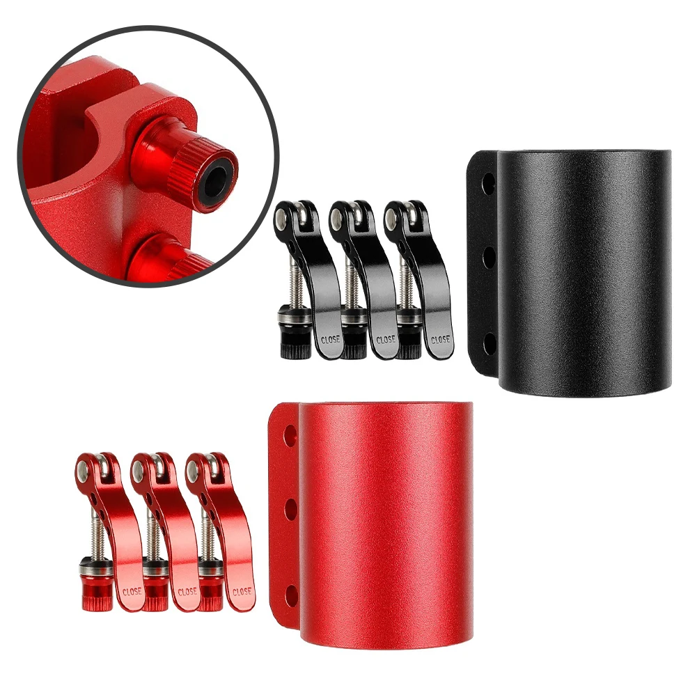 

Scooter Accessory Clamp Clip Scooter Riding Black Red Aluminum Alloy Material Black Red Color Option Easy Installation