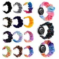 Scrunchie Strap For Samsung Galaxy watch 5 4 3 Gear s3 frontier active 2 SOLO LOOP correa bracelet HUAWEI watch GT 2e 3 Pro band