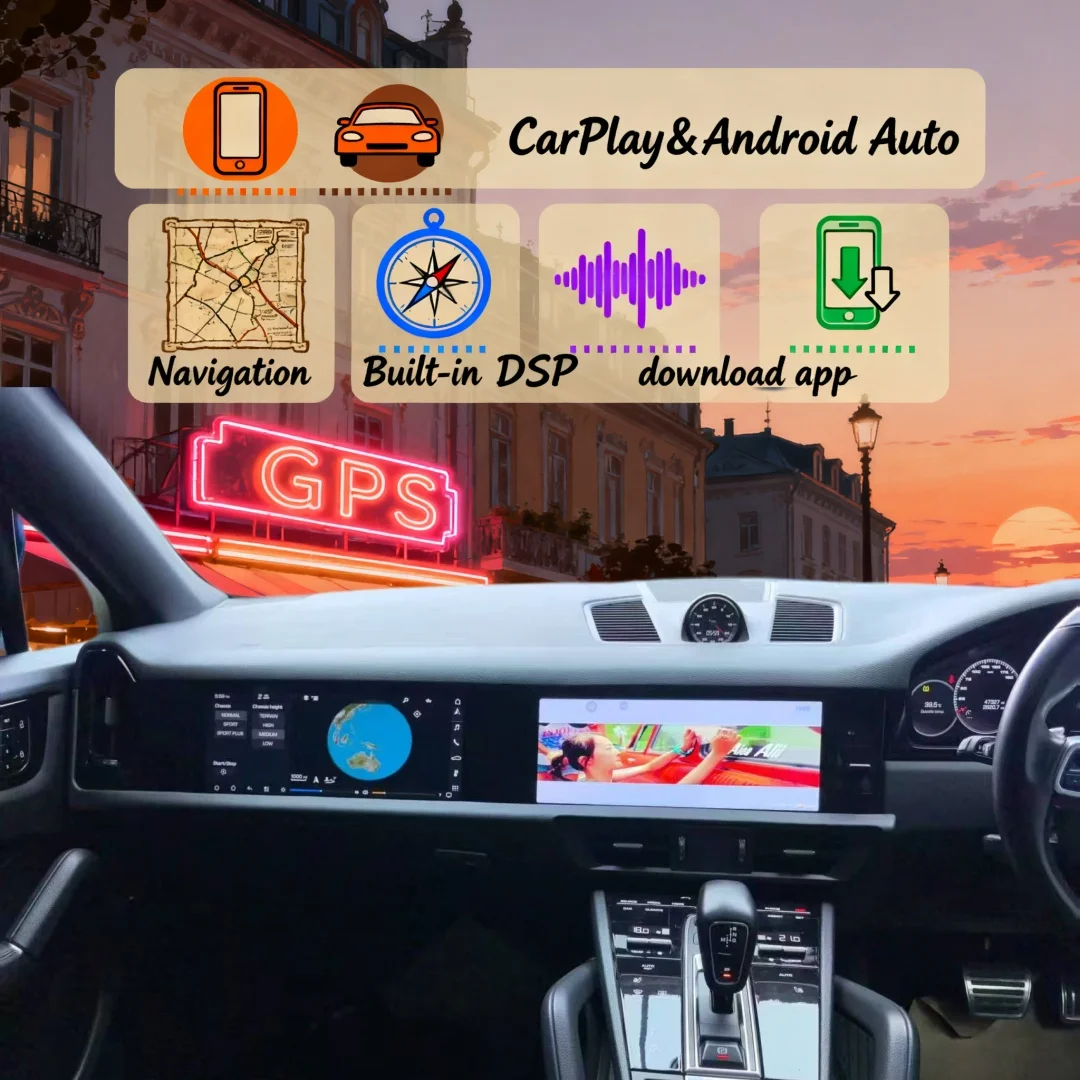 Android 15 Car Radio For Porsche Cayenne 2010-2023 LHD RHD Wireless Carplay  Navigation Multimedia Audio Video  Player Head Unit