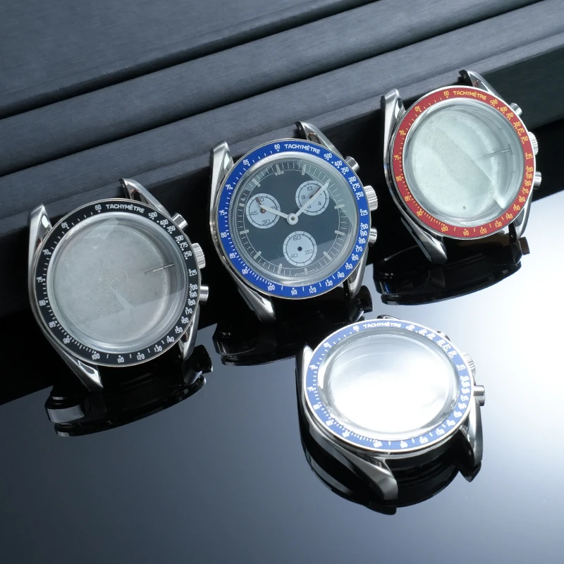 For swatch&omega moonswatch watch upgrade full metal silver case bezel Mod kit with steel back cover，waterproof gasket and tools view 2