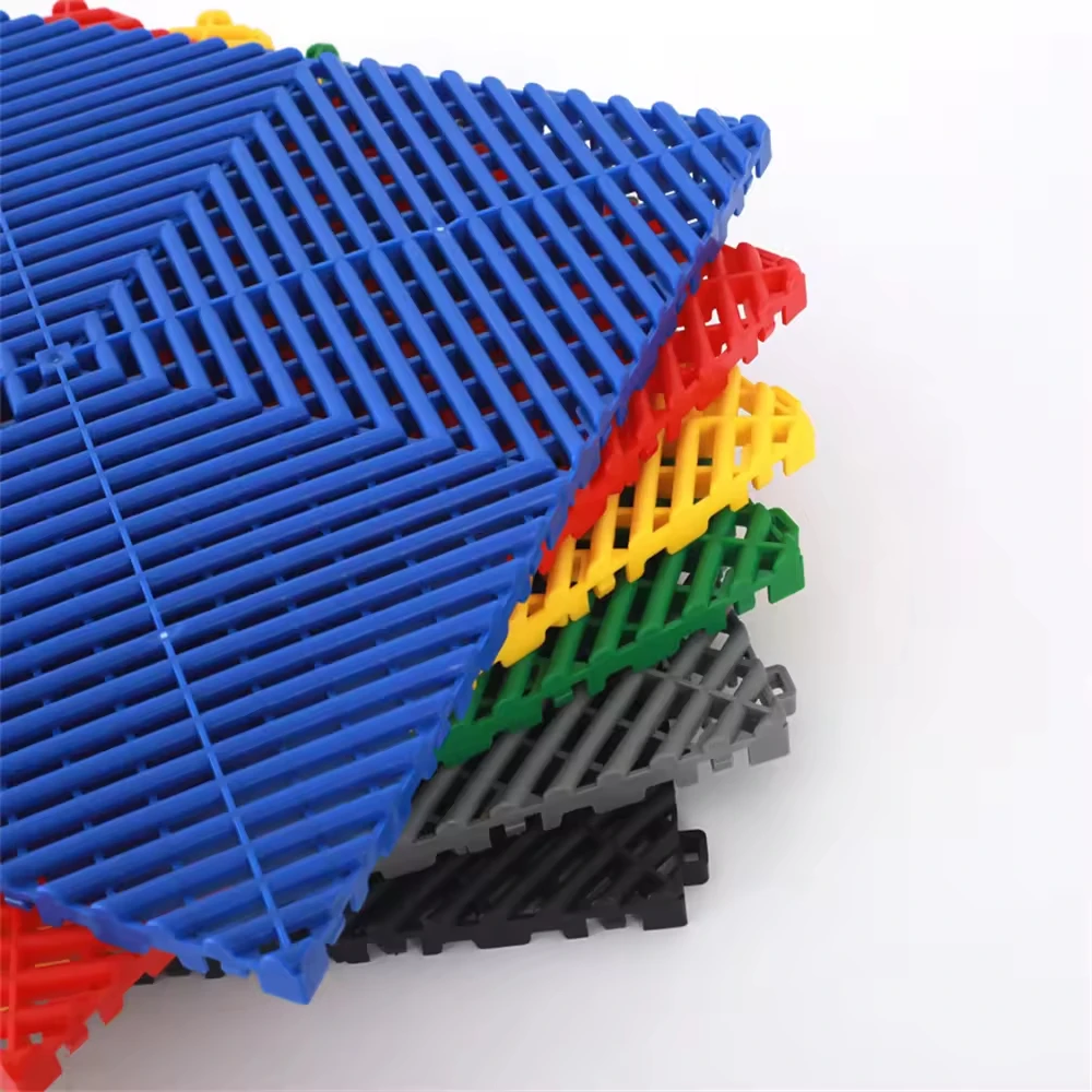 Azulejos de piso de garaje Azulejos entrelazados de plástico