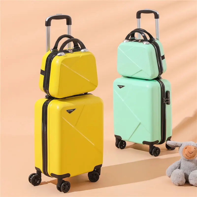 16 inch luggage set carry on suitcase travel wheel bag suitcase trip cabin trolley Board bag children\'s luggage small case 10kg