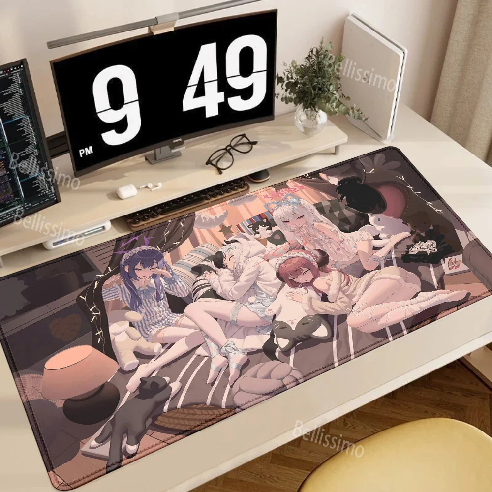 Anime Mouse Pad Gamer XXL Keyboard Table Mat Color Loungewear Anime Girl Group Multi Scene Office Gaming Home Desk Mat