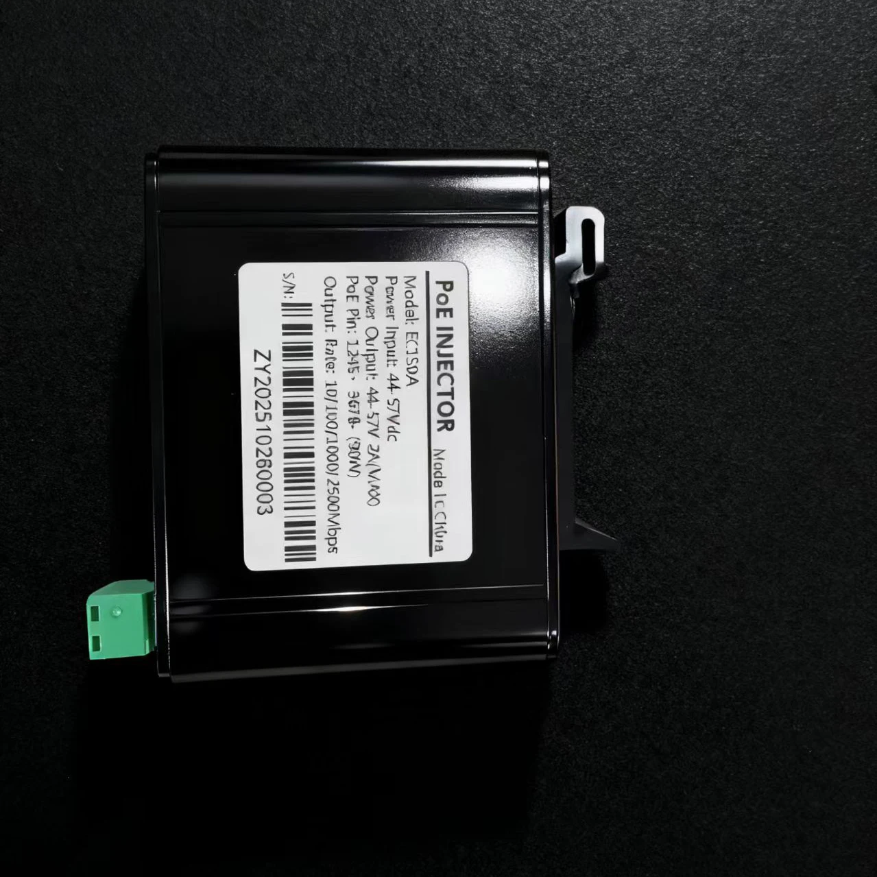 حاقن POE 2.5G 30/60/90 وات اختياري، POE سلبي، 44-57Vdc داخل وخارج، زيادة 4KV #1