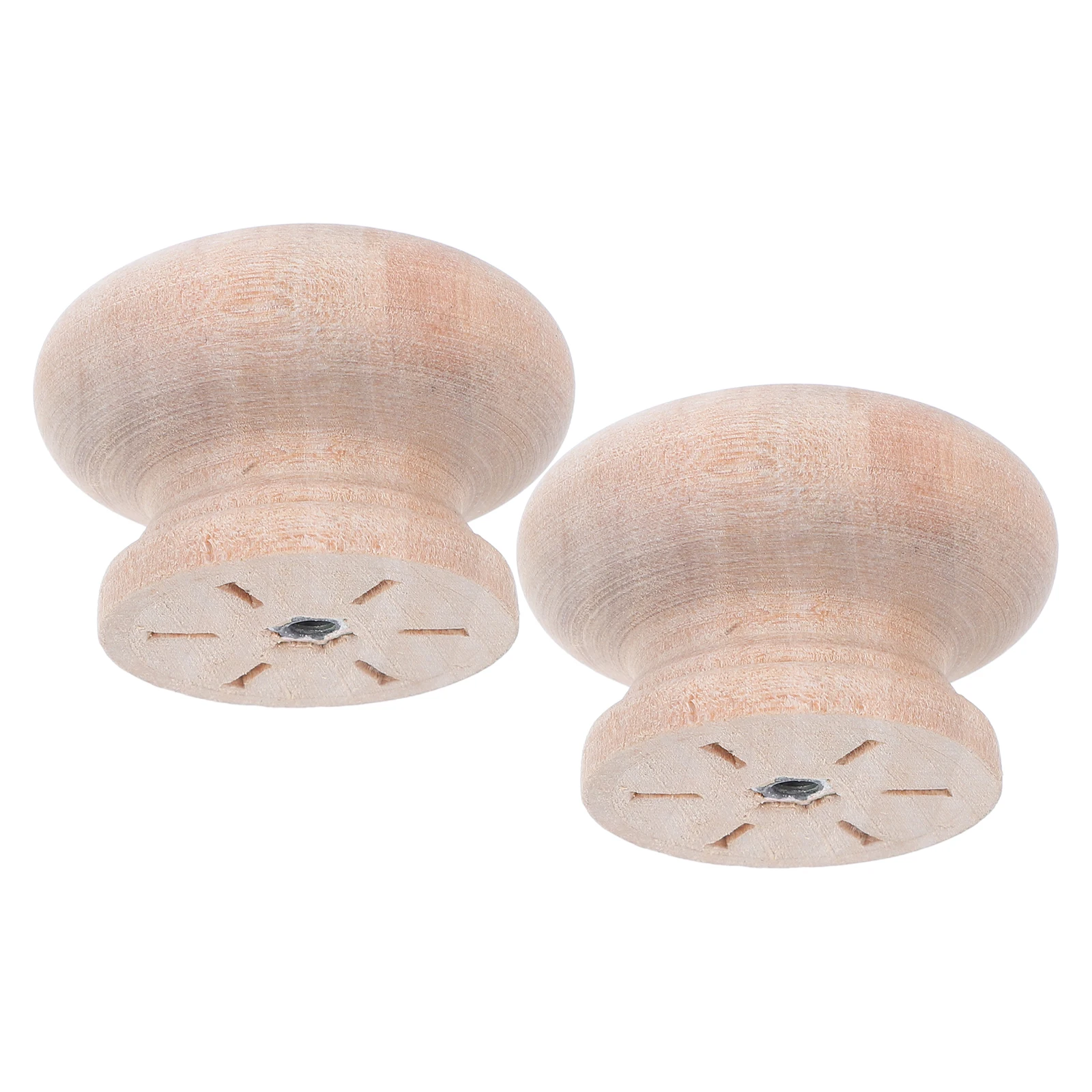 

2Pcs Solid Wood Single Hole Drawer Knobs Mushroom Shape Round Handles for Cabinets Closets Dressers Wardrobes Furniture Decor