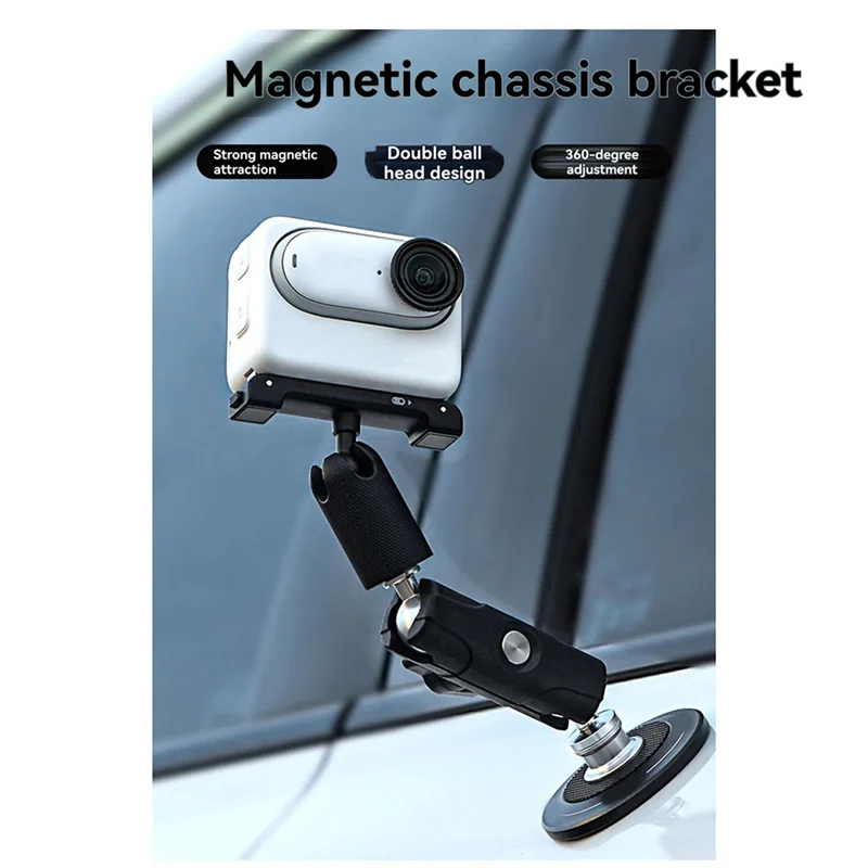 【Buy It-Now!】Universal Magnetic Chassis Bracket Base For Insta360 X5 Action Gopro Camera Mount Holder Accessory