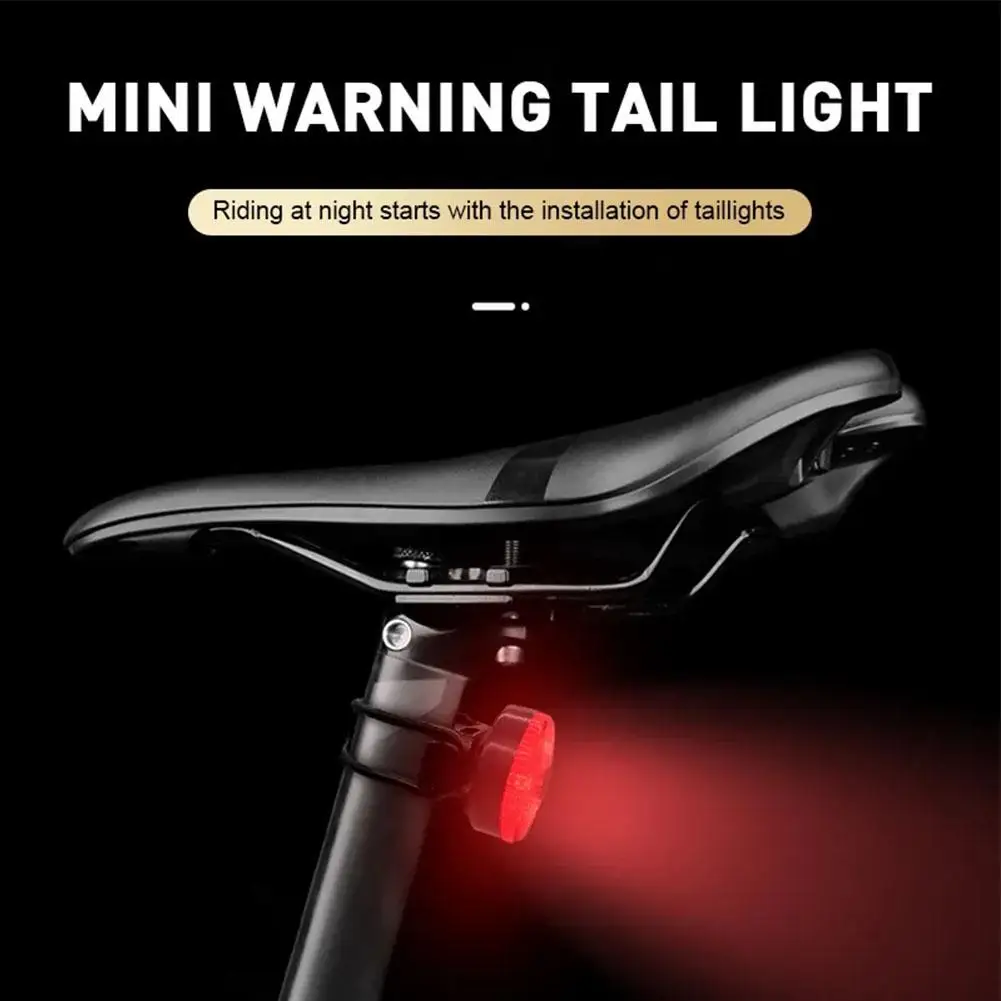 Mini feu arrière de vélo à LED aste par USB, lumière étanche à l'iode, lampes de casque de sécurité, feux de vélo, E3U2