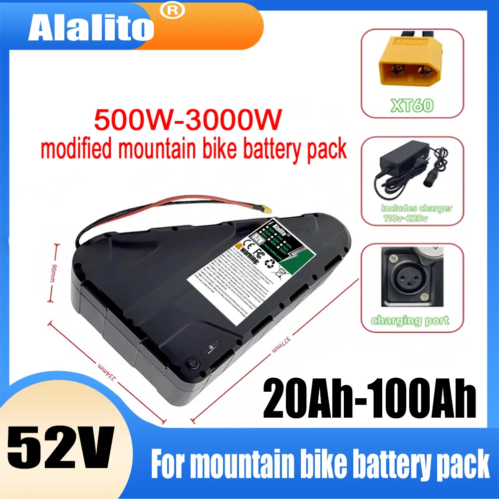 

Spot triangle battery pack 52V 20AH-100AH modified mountain bike battery pack triangle frame lithium battery pack