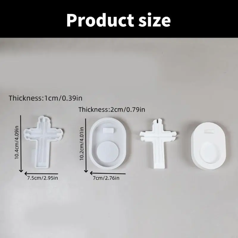 

Q81D Soft Silicone Crosses Mould for Plaster Making and Art Supplies Projects