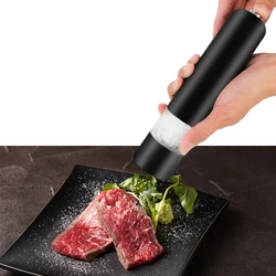 Spice Grinder With LED Light Seasoning Bottle Kitchen Accessories Kitchen Tools Electric Automatic Pepper Salt Mill