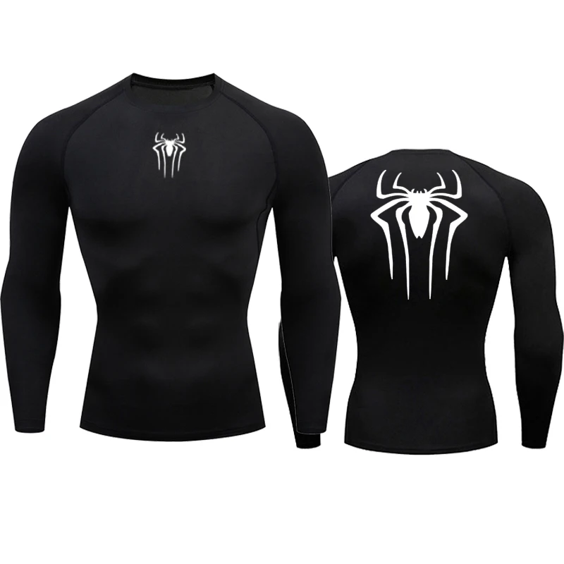 

Sun Protection Sports Second Skin Running T-shirt Men's Fitness Rashgarda MMA Long Sleeves Compression Shirt Workout Clothing