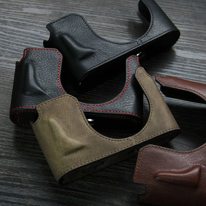 Voor Leica Q Q-P Typ116 Body Beschermhoes Doos Base Handwerk Foto Camera Echt Lederen Koeienhuid Tas Lichaam box Case