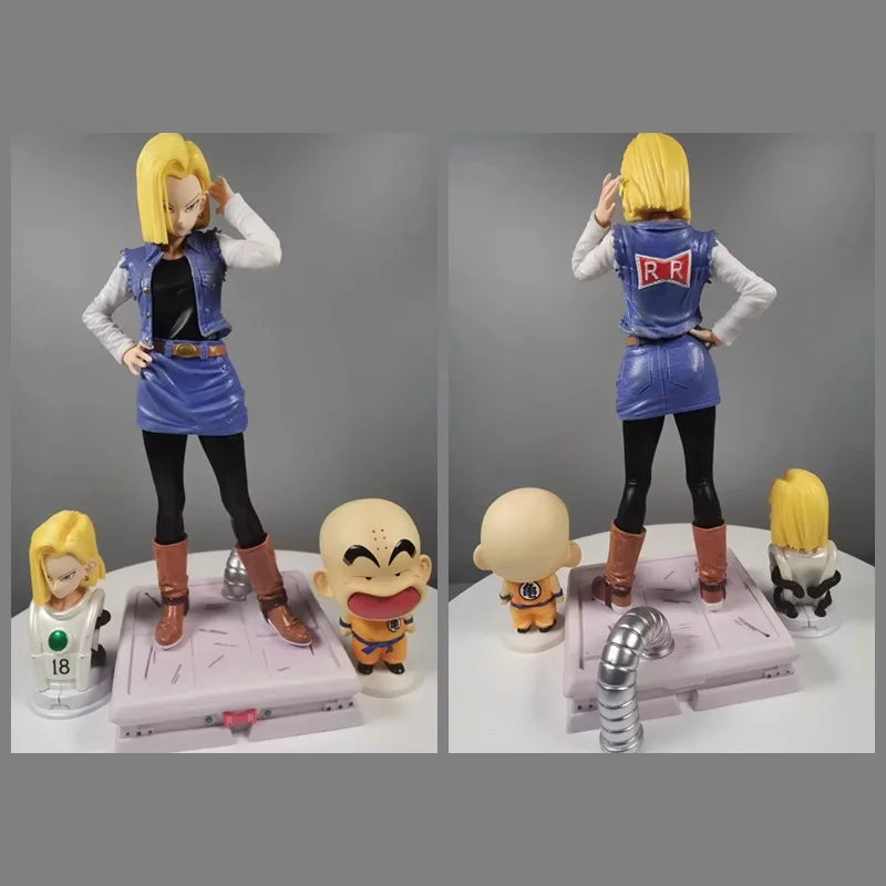 

Коллекционная фигурка Android 18 из Dragon Ball GK с бонусной скульптурой головы, мини-фигурка Криллина в коробке, модель-статуэтка для фанатов аниме