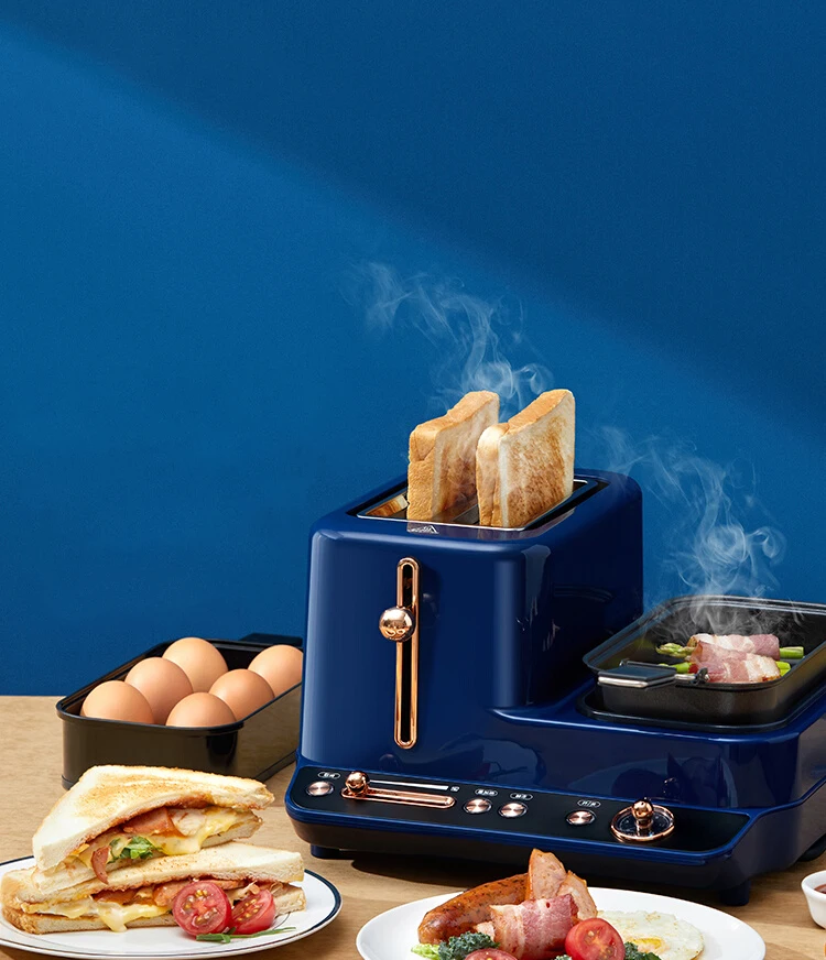 Toaster Home Small Breakfast Maker Multifunctional Automatic Toast 2 Pack 1