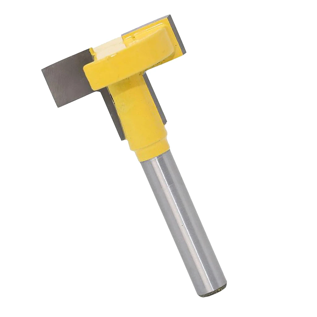 Precision T Slot Cutter Router Bit Carbide Slotting Bit Yellow Wood Milling Tool for Engraving Machine