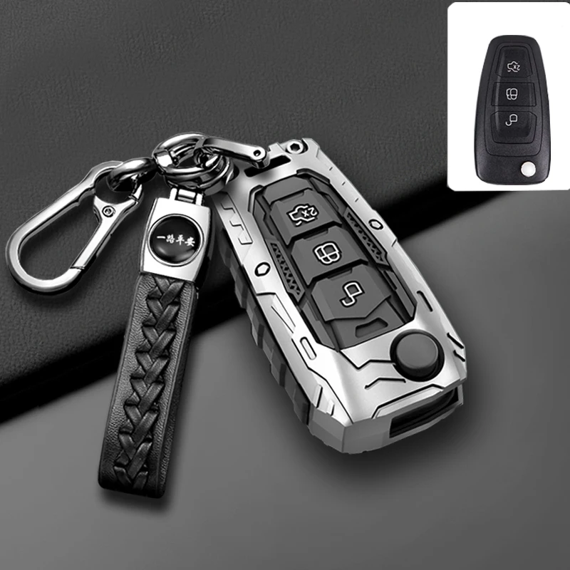 Zinc Alloy Car Remote Key Case Case For Ford C-Max Focus Galaxy Grand C-Max Mondeo S-Max Transit Tourneo Custom Ranger