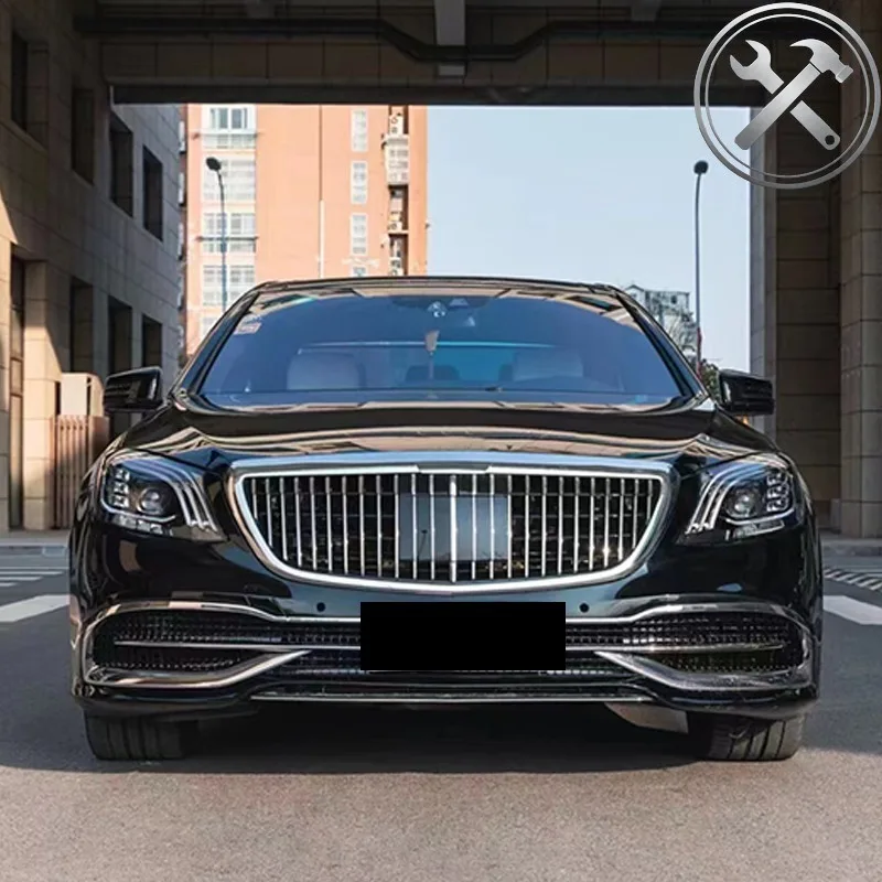 

W221 Upgrade W222 Style Full Body Kits Headlights s Hood Car Bumper Exterior Facelift Mod Parts