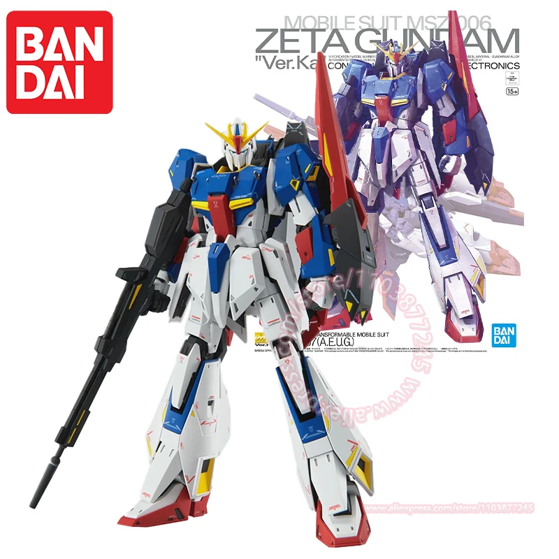 

BANDAI MSZ-006 ZETA GUNDAM MG 1/100 Ver.Ka Deformable Assembly Model Animation Peripheral Children's Toys Trendy Figure Gift