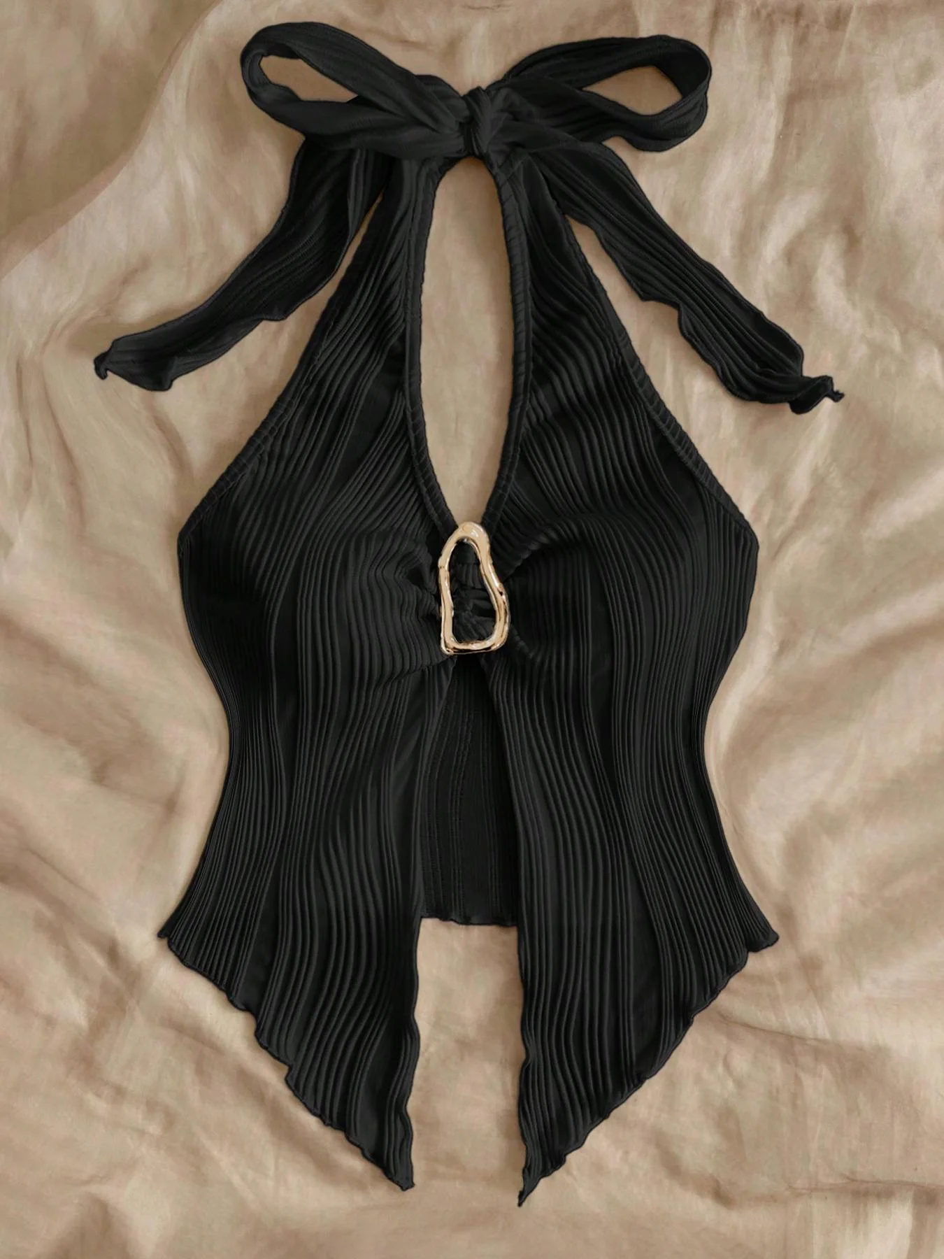 سترة علوية نسائية عادية بدون ظهر، ملابس صيفية كاجوال بدون أكمام، قماش خفيف الوزن وجيد التهوية، مثالي للاستخدام اليومي #2