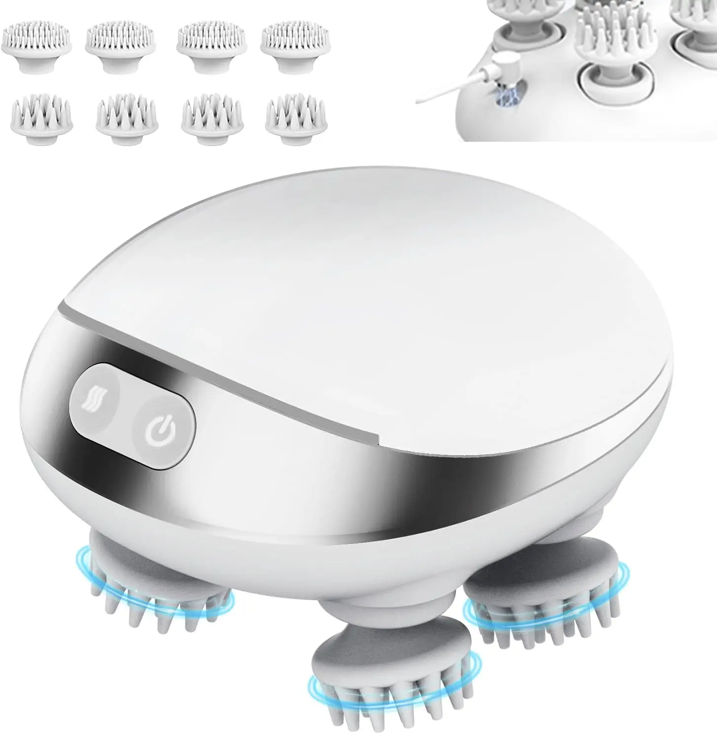 

5-in-1 Electric Scalp Massager with Heat, 88 Nodes, 3 Speeds for Hair Growth and Stress Relief