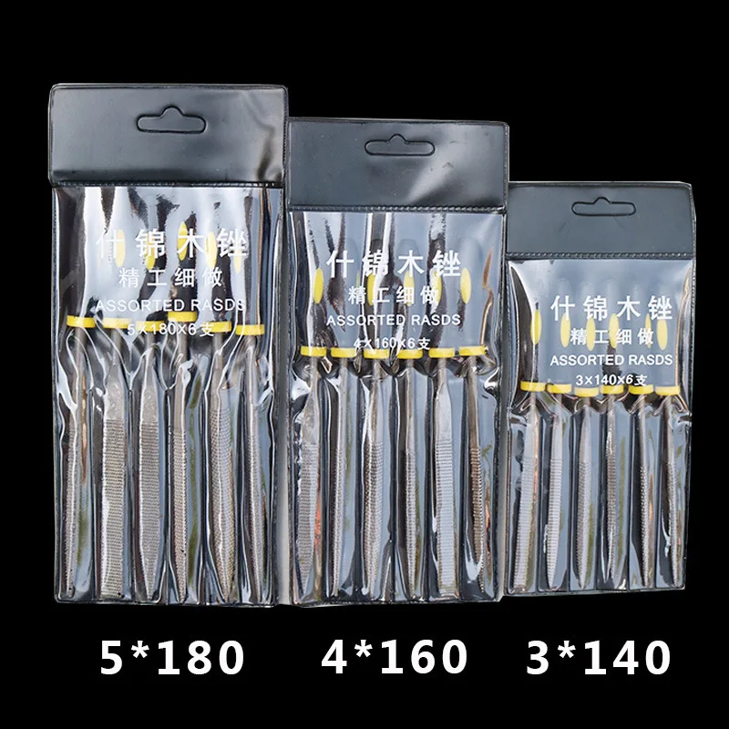 6x140mm Mini Metal Rasp Needle Files Set Wood Carving Tools for Steel Rasp Needle Filing Woodworking Hand File Tool Woodwork