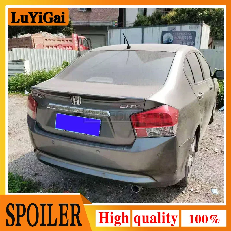 Per HONDA City Spoiler 2009 2010 2011 2012 2013 2014 spoiler materiale ABS di alta qualità Car Rear Wing Primer colore Spoiler posteriore