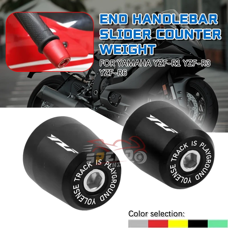 For Yamaha YZF-R1 YZF-R3 YZF-R6 R1 R1 R3 motorcycle handle bar end handlebar grips ends cap plug slider counterweight cover