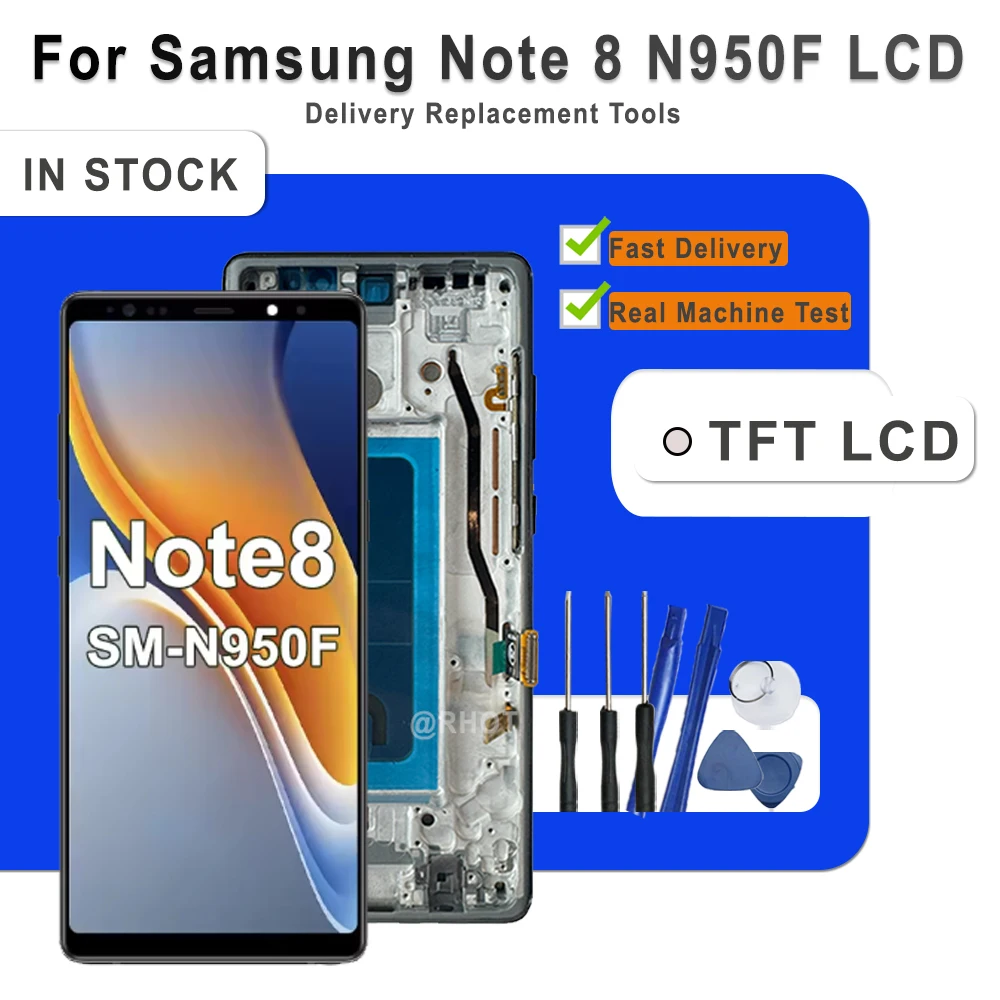 TFT LCD For Samsung Galaxy Note 8 N950 N950F N9500 LCD Touch Screen Digitizer Assembly ReplacementFor Samsung Note 8 N950F LCD