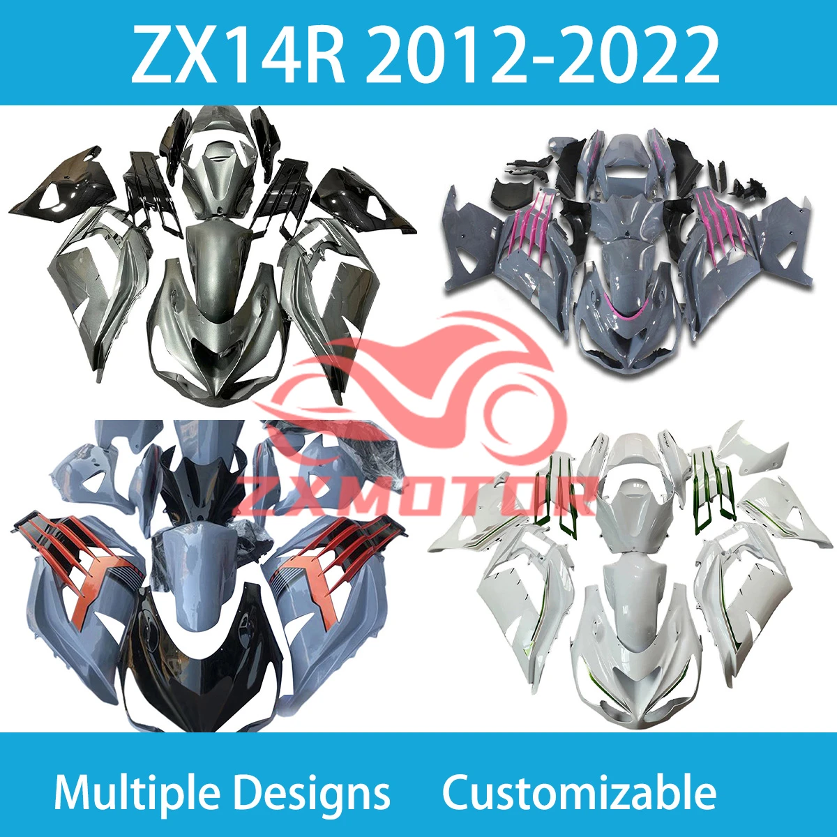 

Fairing Set ZX 14R 2012 2013 2014 2015 2016 2017 2018 2019 2020 2021 0222 Motorcycle Fairings Kit for Kawasaki ZX14R New